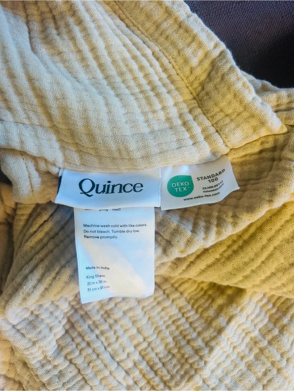 NWT Quince Sand (Dune) Organic Cotton Gauze Duvet Cover and Sham Set!
